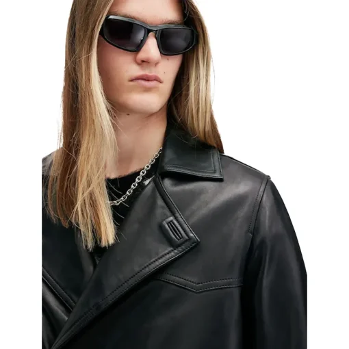 AllSaints Black Kessler Coat - Image 6