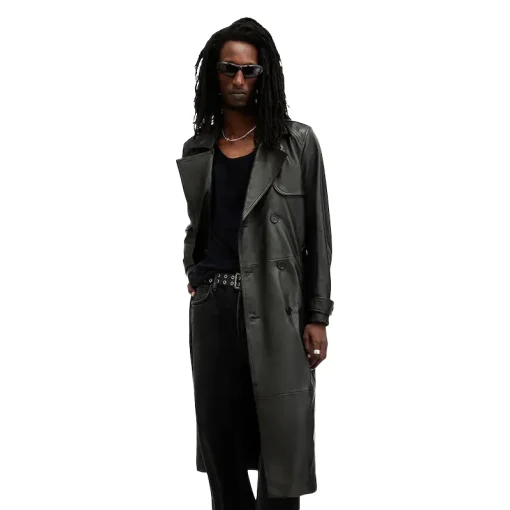 AllSaints Black Neo Trench Coat