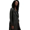 AllSaints Black Neo Trench Coat
