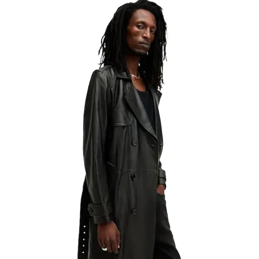 AllSaints Black Neo Trench Coat