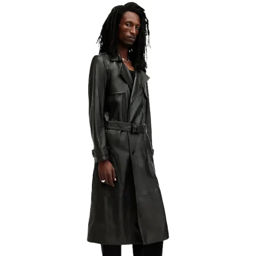 AllSaints Black Neo Trench Coat