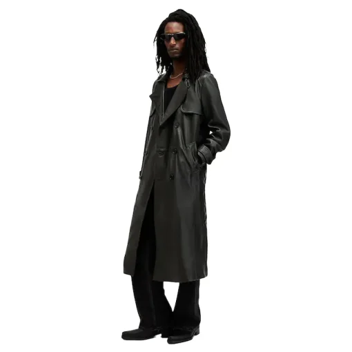 AllSaints Black Neo Trench Coat