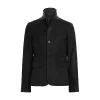 AllSaints Black Survey Leather Blazer