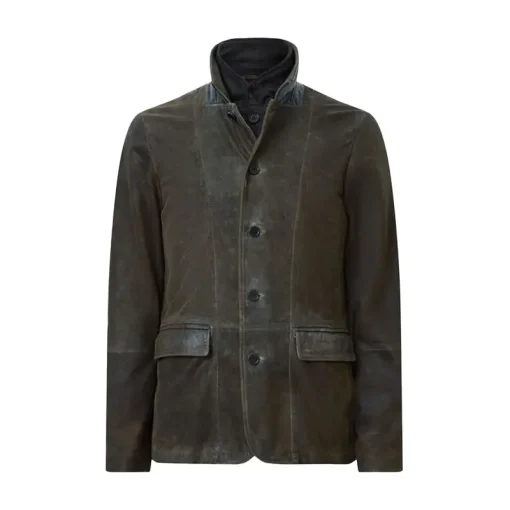 AllSaints Green Survey Lthr Blazer