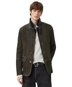 AllSaints Green Survey Lthr Blazer