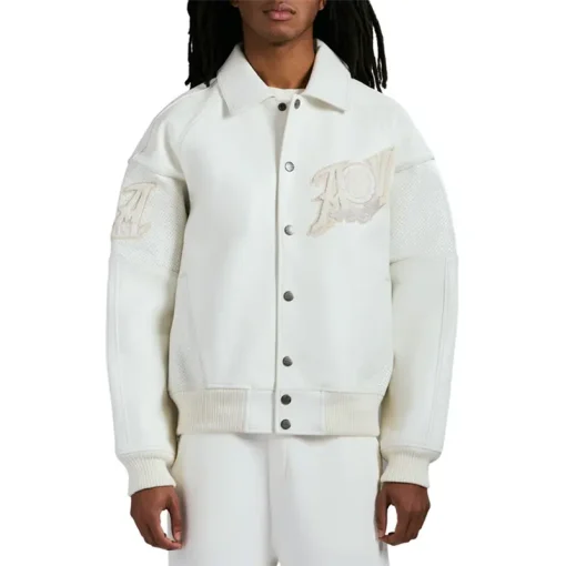 Men's Avirex White Gold Club Jacket