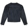 Men's Avirex Leather Blue Cardigan Jacket
