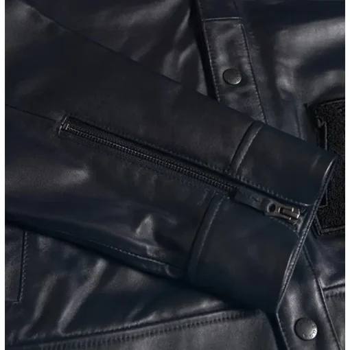 Avirex Leather Cardigan Blue Jacket