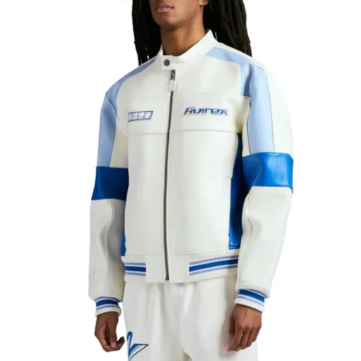 Men's Avirex Off Shore White Racing Jacket