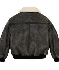 Avirex Shearling Bomber B-3 Black Leather Jacket