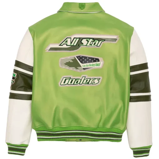 Avirex Men's Star And Stripe Light Green Jacket