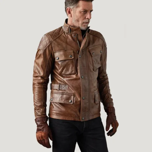 Turner Motorcycle Leather Jacket - Image 2