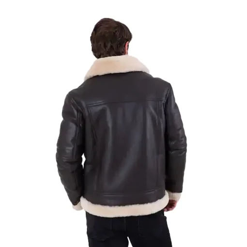 Lakeland Leather Black Tigermoth Sheepskin Aviator Jacket