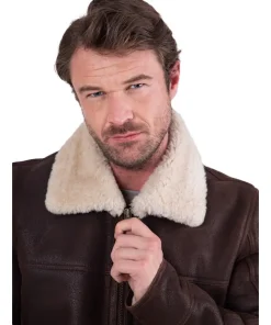 Lakeland Leather Brown Harrier Sheepskin Flying Jacket