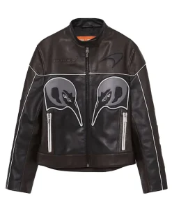 McLaren F1 Team Leather Biker Jacket off white