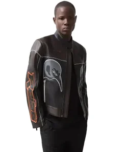McLaren F1 Team Leather Biker Jacket off white