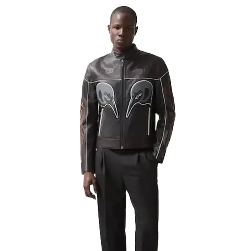 McLaren F1 Team Leather Biker Jacket off white