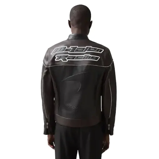 McLaren F1 Team Leather Biker Jacket off white