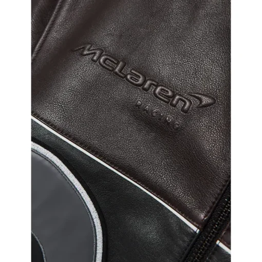 McLaren F1 Team Leather Biker Jacket off white