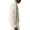 McLaren F1 Team Leather Biker Jacket off white
