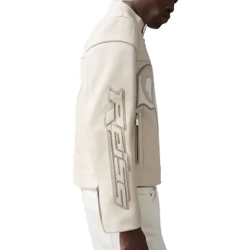 McLaren F1 Team Leather Biker Jacket off white