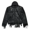 Men's Fringe Jacket in Black