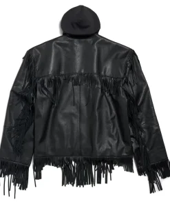 Men's Fringe Jacket in Black