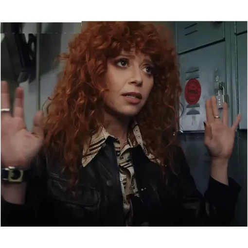 Natasha Lyonne Poker Face Season 2 Black Leather Jacket