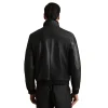 Men's Reiss Black Curtis Shearling Lined Leather Jacket