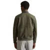 Reiss Light Khaki Green Roland Suede Harrington Jacket