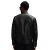 Reiss x McLaren F1 Team Black Embossed Leather Jacket