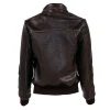 Schott NYC Women's Lambskin A-2 Flight Jacket Black