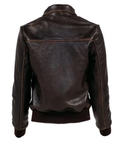 Schott NYC Women's Lambskin A-2 Flight Jacket Black