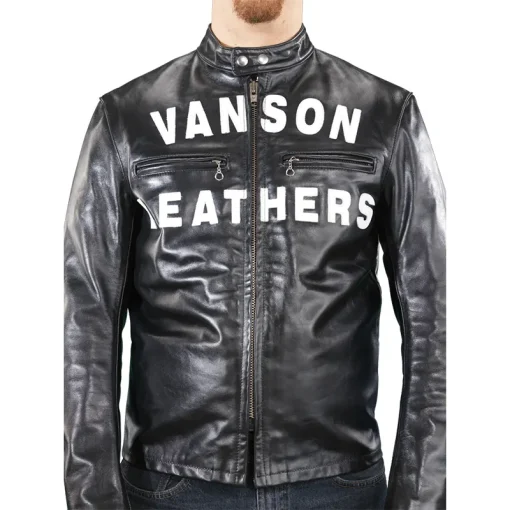 Men's Vanson 74th Anniversary Edition Black Leather Jacket