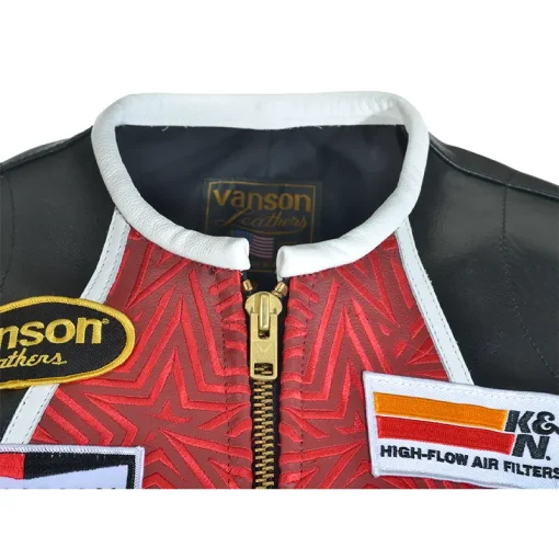 Women's Vanson Starlet Ladies Leather Black Jacket