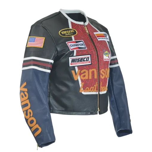 Women's Vanson Starlet Ladies Black Leather Jacket