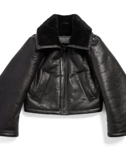 Women's Aviator Jacket in Black