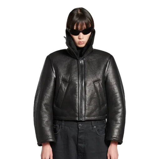 Women's Aviator Jacket in Black