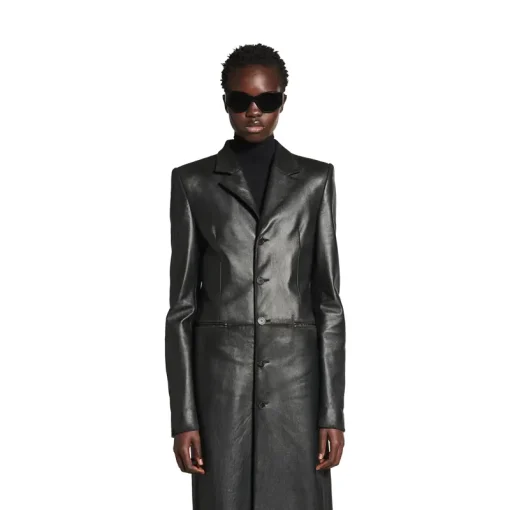 Women's Slim Coat in Black - Image 6