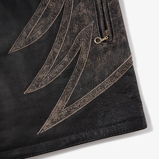 Aime Leon Dore Vanson Faded Leather Moto Jacket