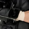 Real Leather Black Shearling Jacket – Women