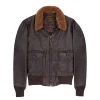 Men’s Rugged Leather Bomber Jacket