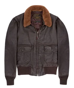 Men’s Rugged Leather Bomber Jacket
