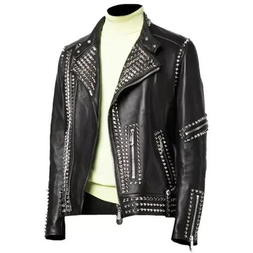 Tailored Studded Motorcycle Leather Jacket