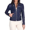 Women’s Black Leather Motorcycle Jacket