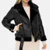 Women’s Faux Shearling Leather Jacket
