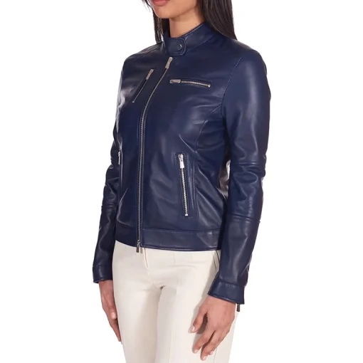 Women’s Classic Leather Motorcycle Jacket
