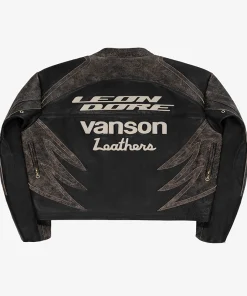 Aime Leon Dore Vanson Washed Leather Moto Jacket