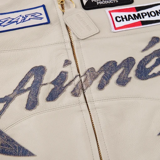 Aime Leon Dore Vanson Patina Leather Moto Jacket