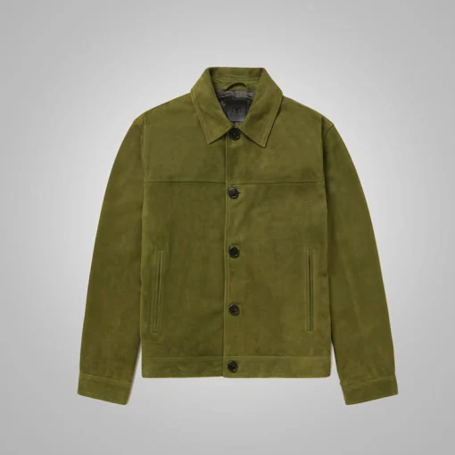 Deep Green Suede Jacket – Unisex
